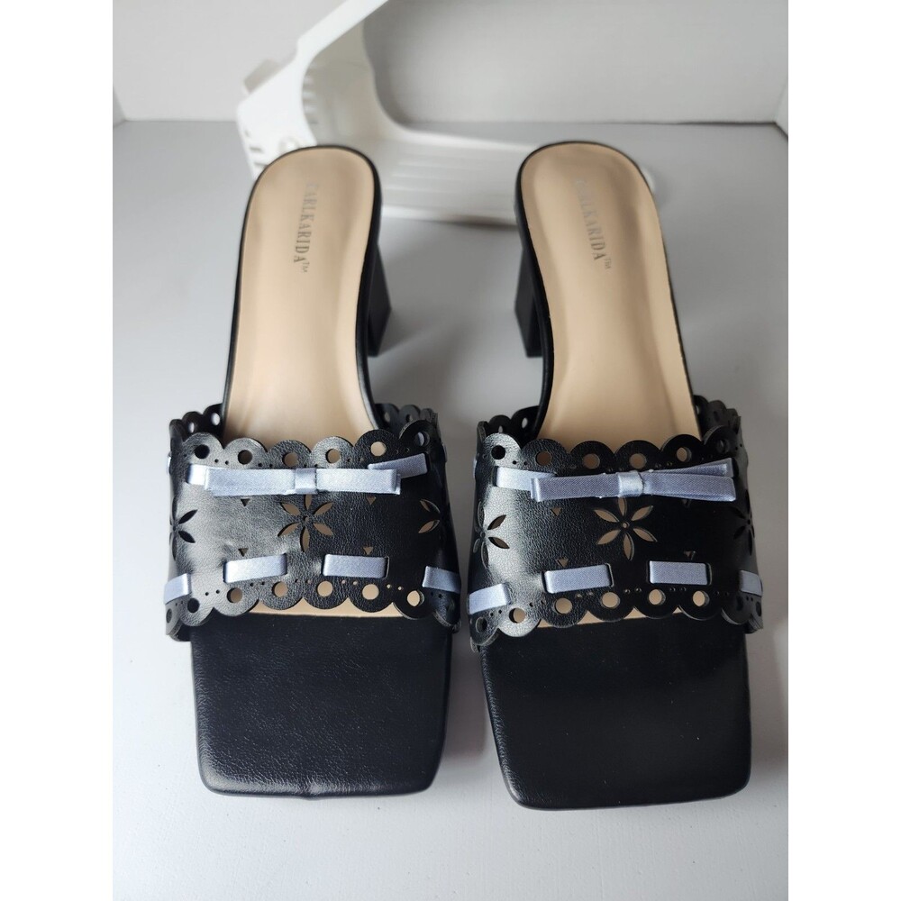 Elegant Black Women's Heels, Size 9.5